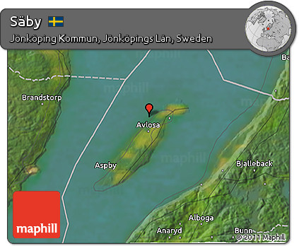 Satellite 3D Map of Säby