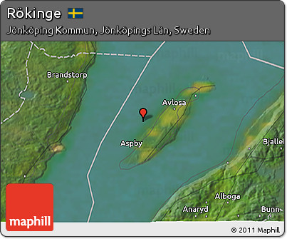 Satellite 3D Map of Rökinge