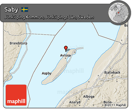 Shaded Relief 3D Map of Säby