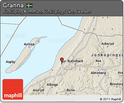 Shaded Relief 3D Map of Gränna