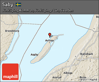 Shaded Relief 3D Map of Säby