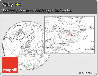 Blank Location Map of Säby