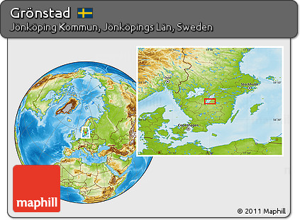 Physical Location Map of Grönstad