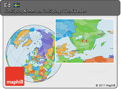 Political Location Map of Ed