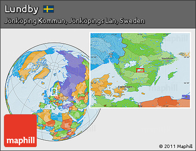 Political Location Map of Lundby