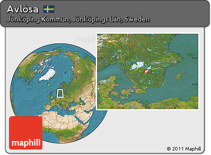 Satellite Location Map of Avlösa