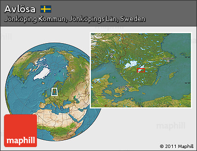 Satellite Location Map of Avlösa