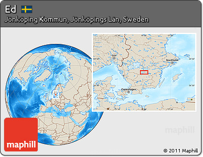 Shaded Relief Location Map of Ed