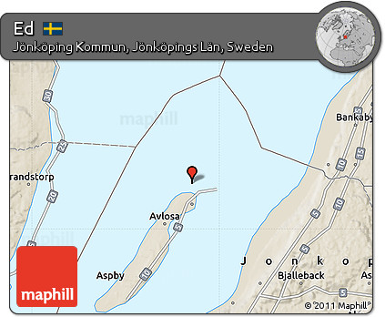 Shaded Relief Map of Ed