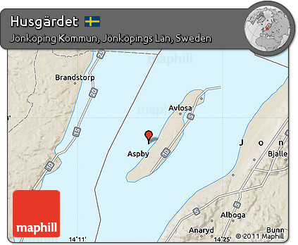 Shaded Relief Map of Husgärdet