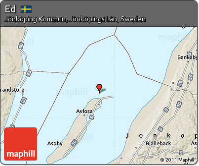 Shaded Relief Map of Ed