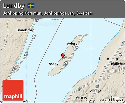 Shaded Relief Map of Lundby