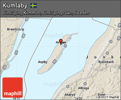Shaded Relief Map of Kumlaby