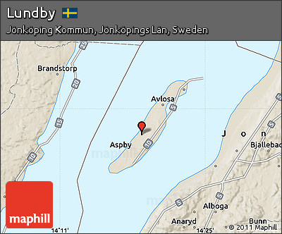 Shaded Relief Map of Lundby