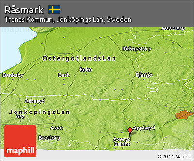 Physical Panoramic Map of Råsmark