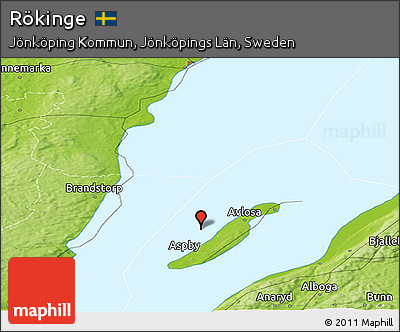 Physical Panoramic Map of Rökinge