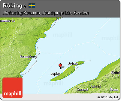 Physical Panoramic Map of Rökinge