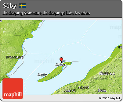 Physical Panoramic Map of Säby