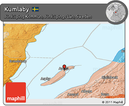 Political Panoramic Map of Kumlaby
