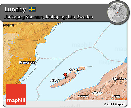 Political Panoramic Map of Lundby