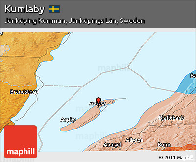 Political Panoramic Map of Kumlaby