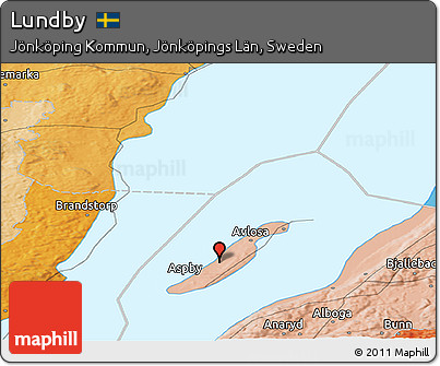 Political Panoramic Map of Lundby