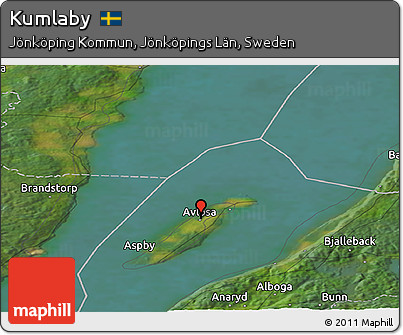 Satellite Panoramic Map of Kumlaby