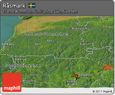 Satellite Panoramic Map of Råsmark