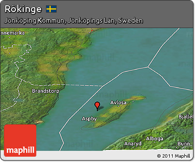 Satellite Panoramic Map of Rökinge
