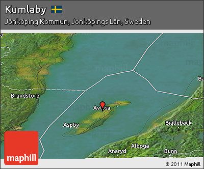 Satellite Panoramic Map of Kumlaby