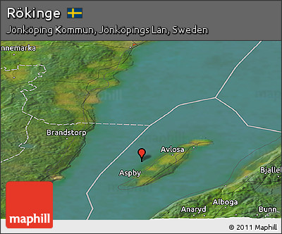 Satellite Panoramic Map of Rökinge