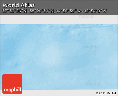 Physical 3D Map of the Area around 58° 8' 44" N, 14° 22' 30" W
