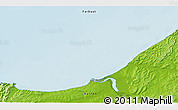 Physical 3D Map of the area around 58° 8' 44" N, 158° 10' 30" E