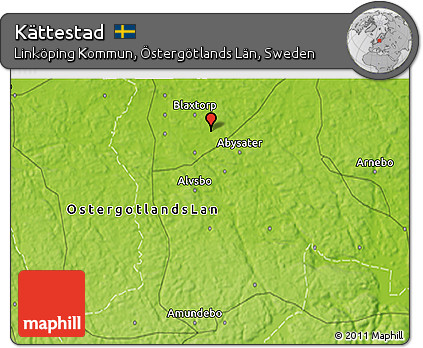 Physical 3D Map of Kättestad