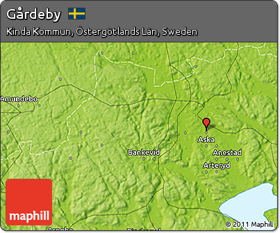 Physical 3D Map of Gårdeby