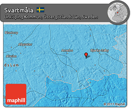 Political 3D Map of Svartmåla