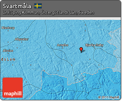 Political 3D Map of Svartmåla