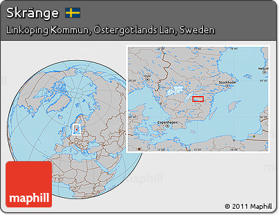 Gray Location Map of Skränge