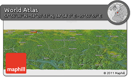 Satellite Panoramic Map of the Area around 58° 8' 44" N, 15° 22' 30" E