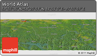 Satellite Panoramic Map of the Area around 58° 8' 44" N, 15° 22' 30" E
