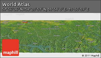Satellite Panoramic Map of the Area around 58° 8' 44" N, 15° 22' 30" E