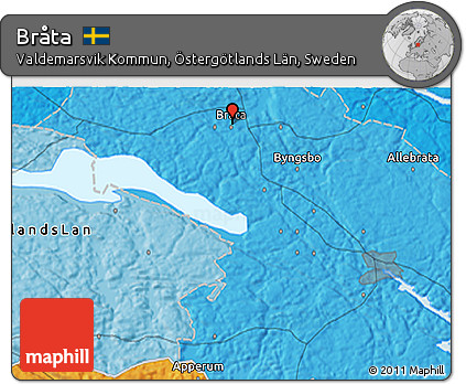 Political 3D Map of Bråta