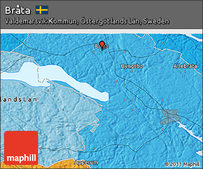 Political 3D Map of Bråta