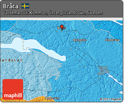 Political 3D Map of Bråta