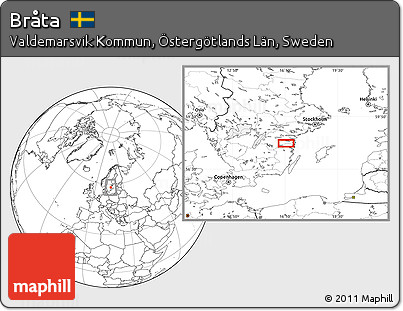 Blank Location Map of Bråta
