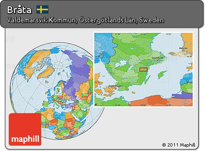 Political Location Map of Bråta