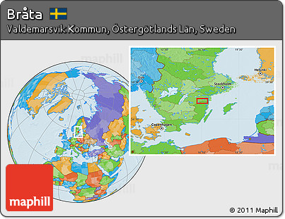 Political Location Map of Bråta