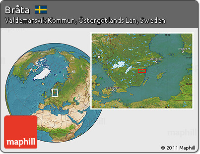 Satellite Location Map of Bråta