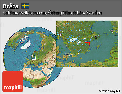 Satellite Location Map of Bråta