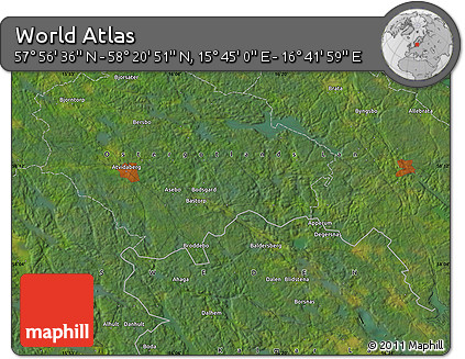 Satellite Map of the Area around 58° 8' 44" N, 16° 13' 30" E
